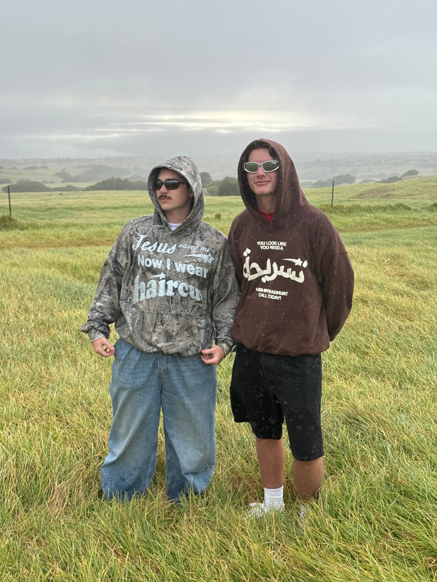 Jesus Camo Hoodie Blue