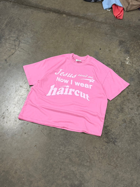 Haircut Jesus Shirt Pink