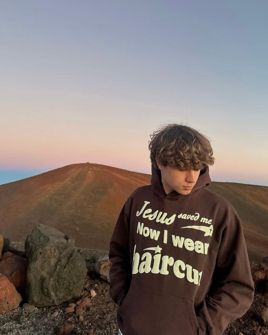 Jesus Hoodie Brown