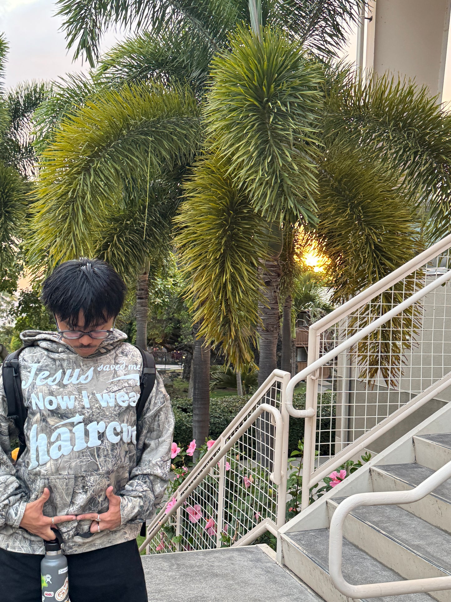 Jesus Camo Hoodie Blue