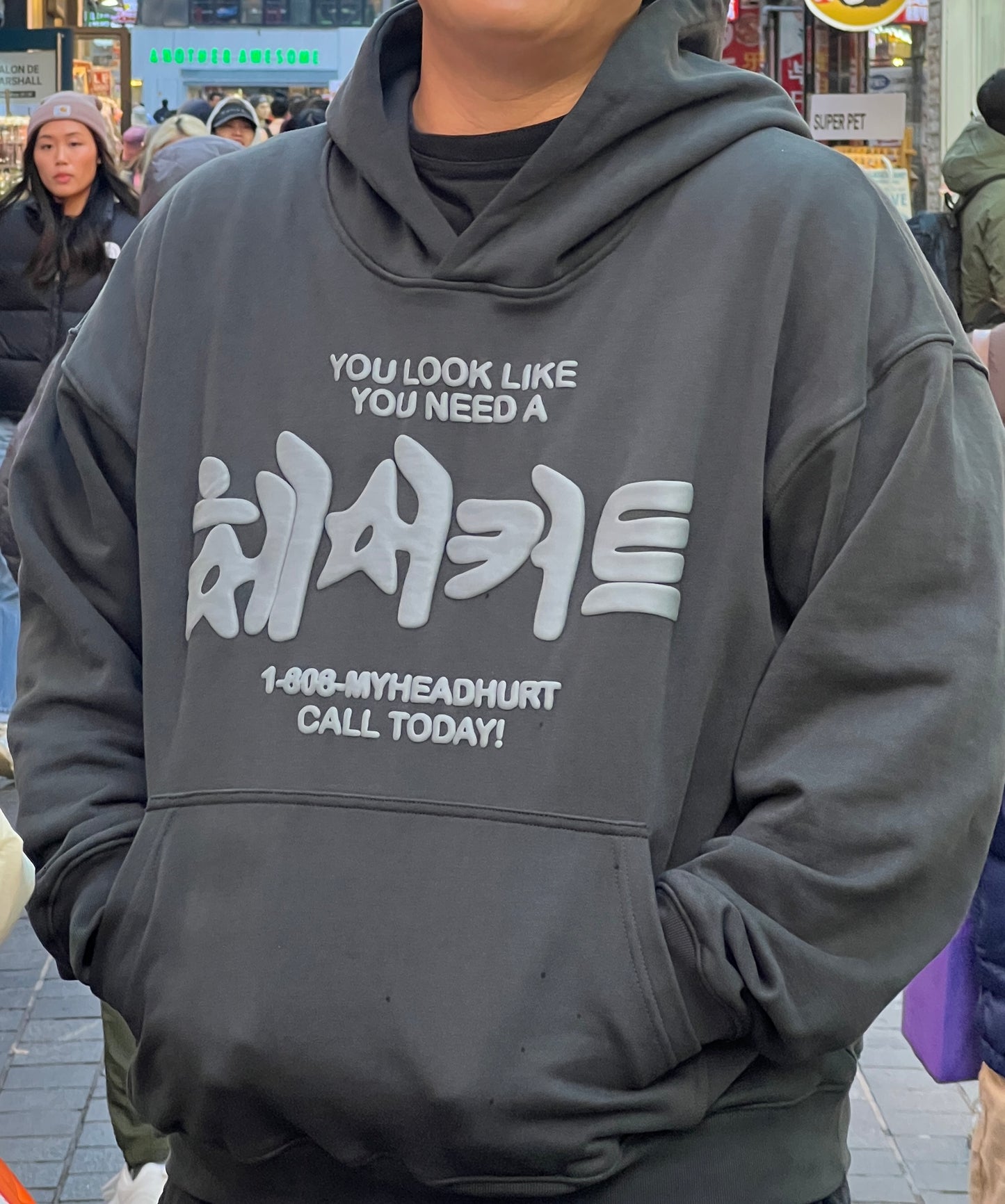 Korean Hoodie Charcoal