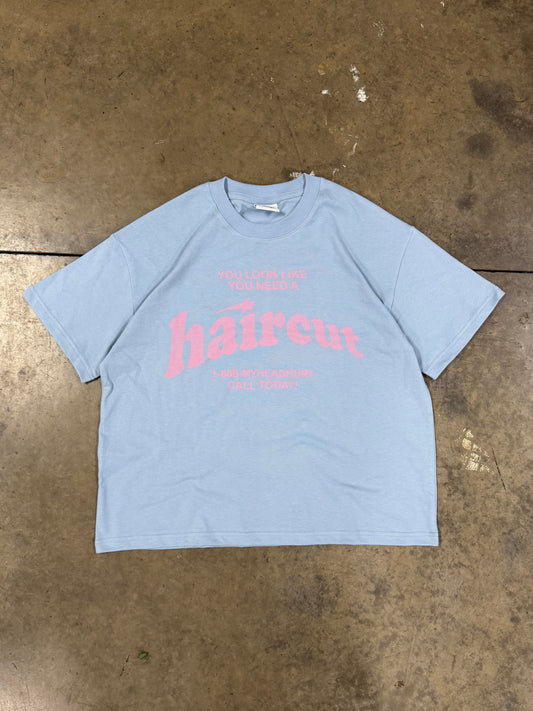 Haircut Fade Shirt Blue Pink