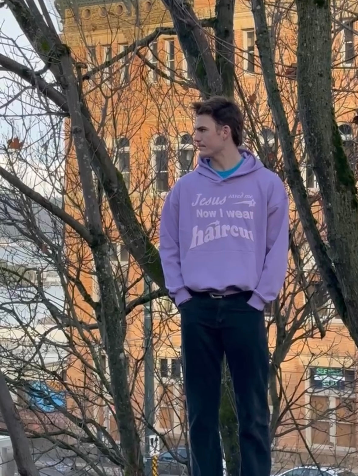 Lavender Jesus Hoodie Preorder