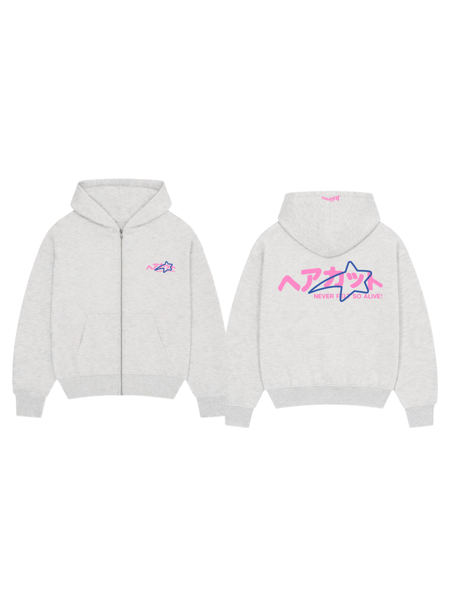 Japanese Zip Up Light Gray