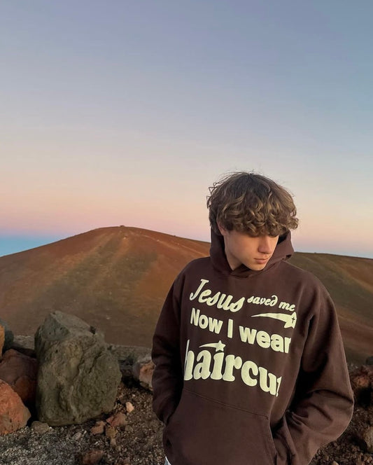 Jesus Hoodie Brown