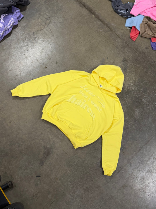 Haircut Jesus Hoodie Yellow