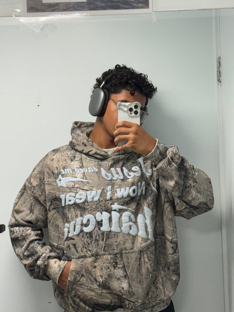 Jesus Camo Hoodie Blue