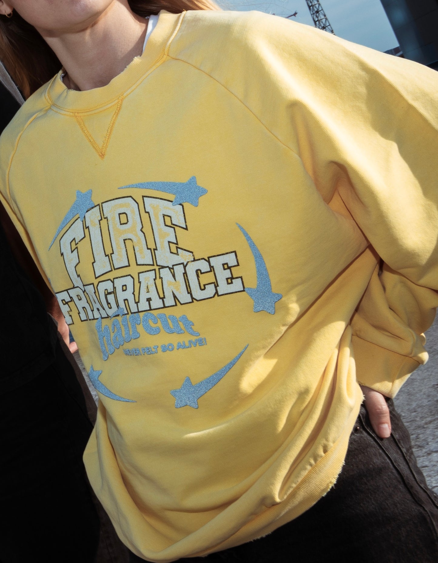Haircut FF Crewneck Yellow