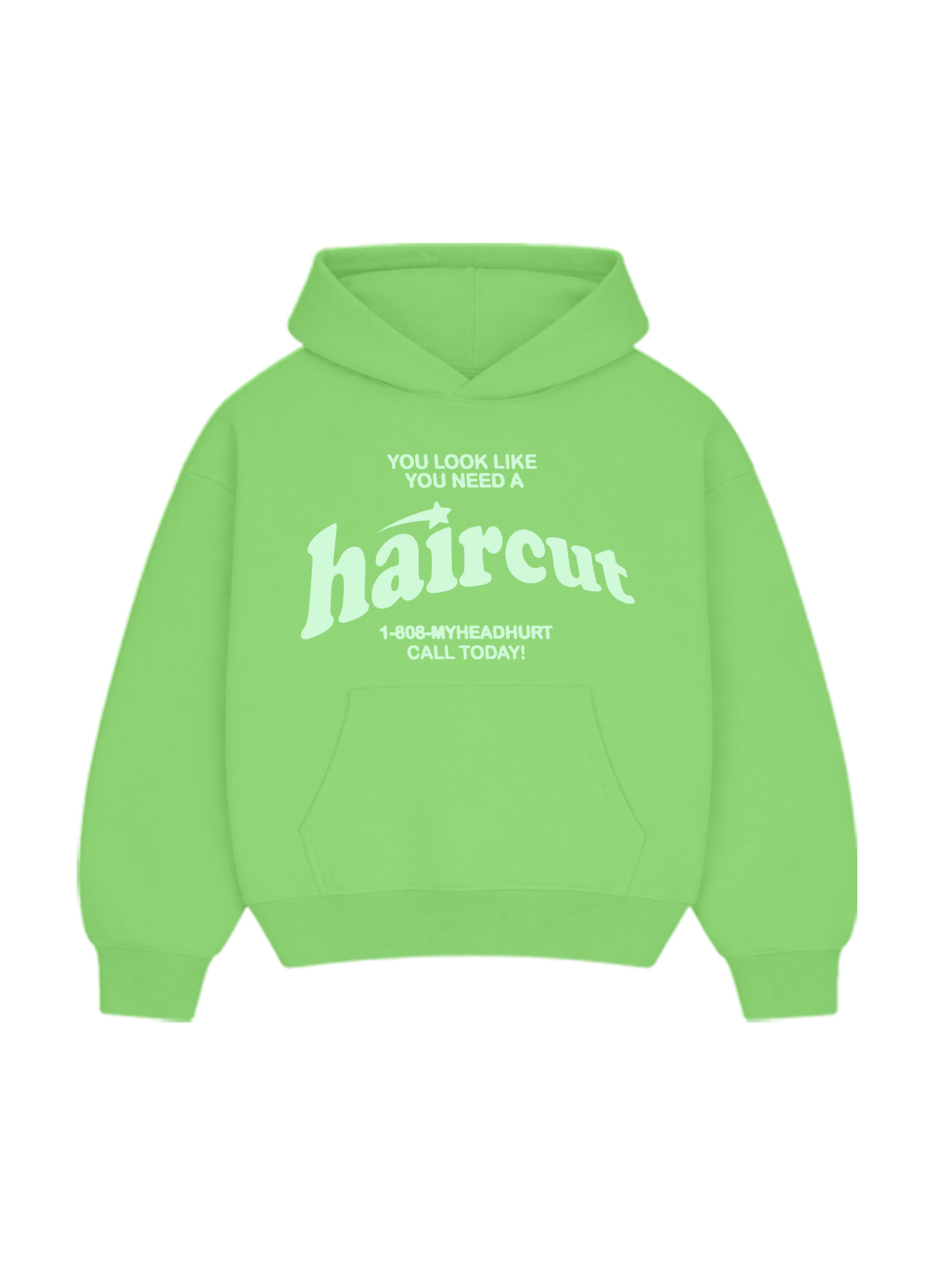 Haircut Hoodie Green