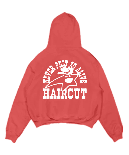 Haircut Cowboy Hoodie Red