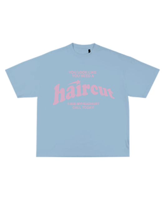 Haircut Fade Shirt Blue Pink