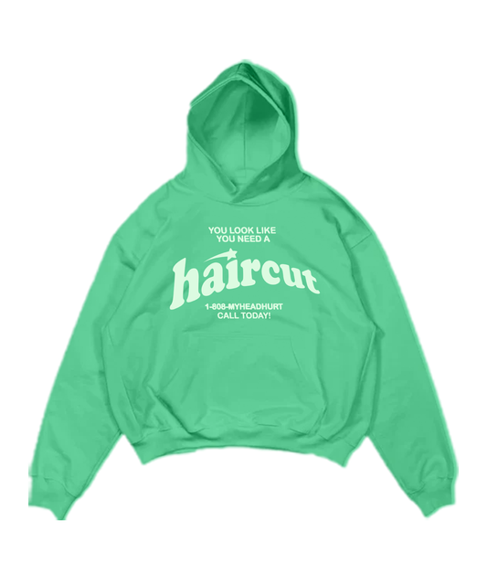 Haircut Fade Hoodie Green