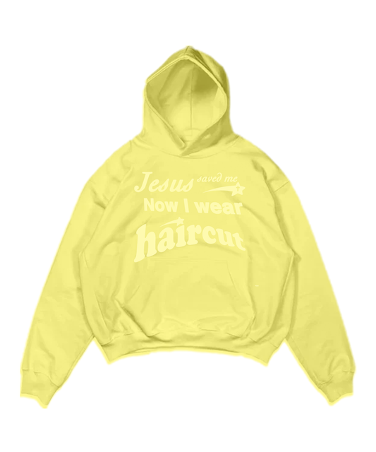 Haircut Jesus Hoodie Yellow