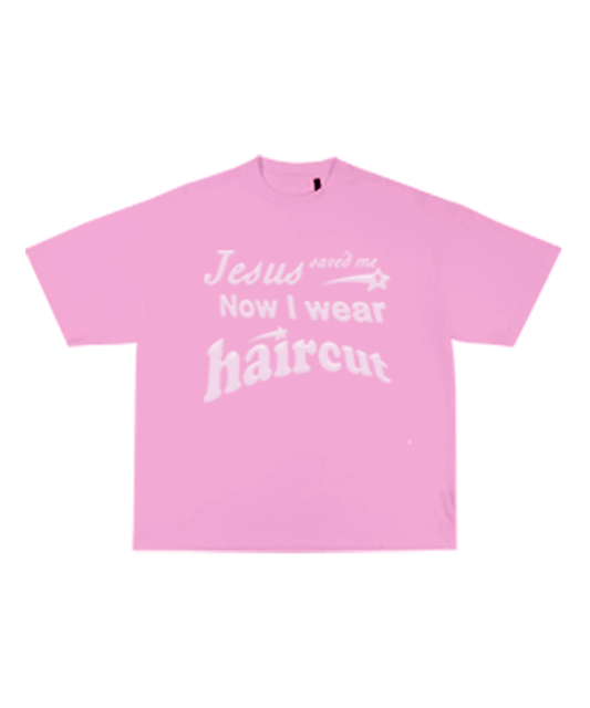Haircut Jesus Shirt Pink